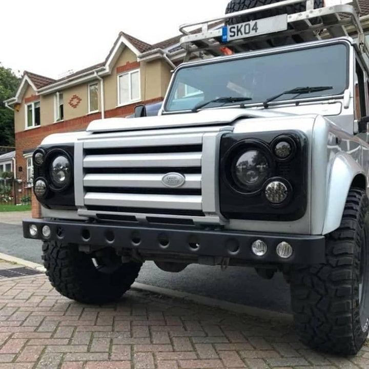 Land Rover Defender Stainless Steel Lightweight Bumper Twin LED – Wildbear